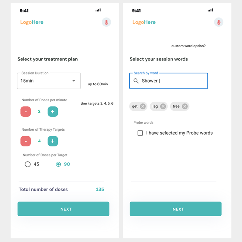 WombatWords speech therapy app interface preview